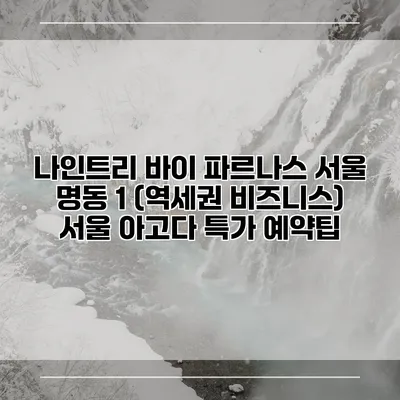 나인트리 바이 파르나스 서울 명동 1 (역세권 비즈니스) 서울 아고다 특가 예약팁