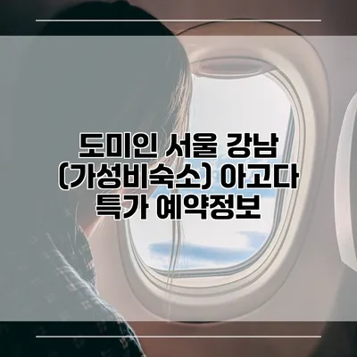 도미인 서울 강남 (가성비숙소) 아고다 특가 예약정보