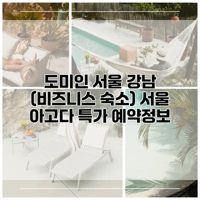 도미인 서울 강남 (비즈니스 숙소) 서울 아고다 특가 예약정보