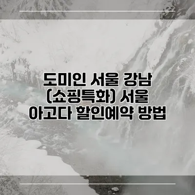 도미인 서울 강남 (쇼핑특화) 서울 아고다 할인예약 방법