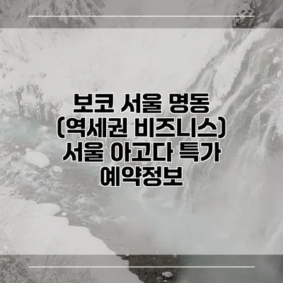 보코 서울 명동 (역세권 비즈니스) 서울 아고다 특가 예약정보