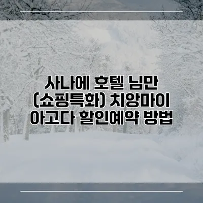 사나에 호텔 님만 (쇼핑특화) 치앙마이 아고다 할인예약 방법
