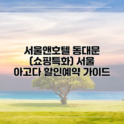 서울앤호텔 동대문 (쇼핑특화) 서울 아고다 할인예약 가이드
