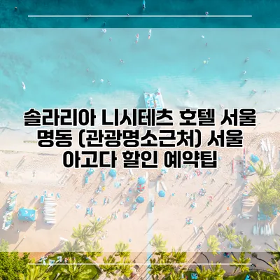 솔라리아 니시테츠 호텔 서울 명동 (관광명소근처) 서울 아고다 할인 예약팁