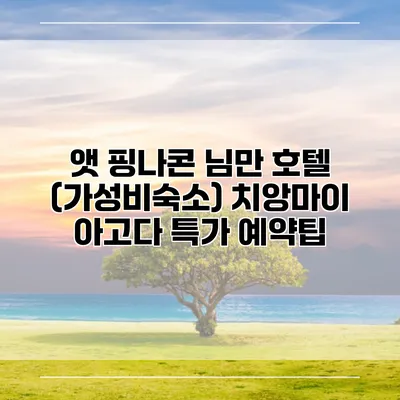 앳 핑나콘 님만 호텔 (가성비숙소) 치앙마이 아고다 특가 예약팁
