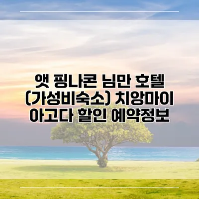 앳 핑나콘 님만 호텔 (가성비숙소) 치앙마이 아고다 할인 예약정보