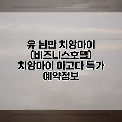 유 님만 치앙마이 (비즈니스호텔) 치앙마이 아고다 특가 예약정보