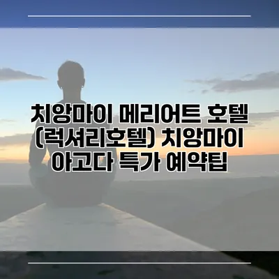 치앙마이 메리어트 호텔 (럭셔리호텔) 치앙마이 아고다 특가 예약팁