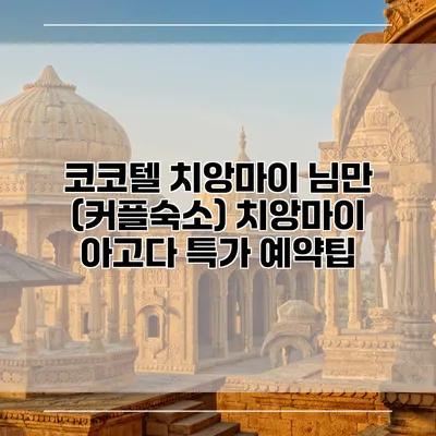 코코텔 치앙마이 님만 (커플숙소) 치앙마이 아고다 특가 예약팁