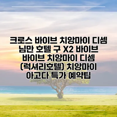 크로스 바이브 치앙마이 디셈 님만 호텔 구 X2 바이브 바이브 치앙마이 디셈 (럭셔리호텔) 치앙마이 아고다 특가 예약팁