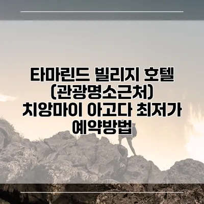 타마린드 빌리지 호텔 (관광명소근처) 치앙마이 아고다 최저가 예약방법