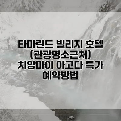 타마린드 빌리지 호텔 (관광명소근처) 치앙마이 아고다 특가 예약방법