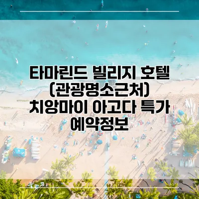 타마린드 빌리지 호텔 (관광명소근처) 치앙마이 아고다 특가 예약정보