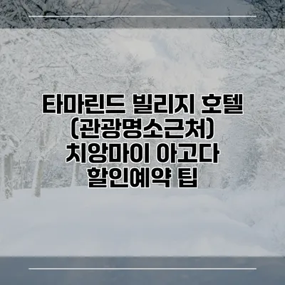 타마린드 빌리지 호텔 (관광명소근처) 치앙마이 아고다 할인예약 팁