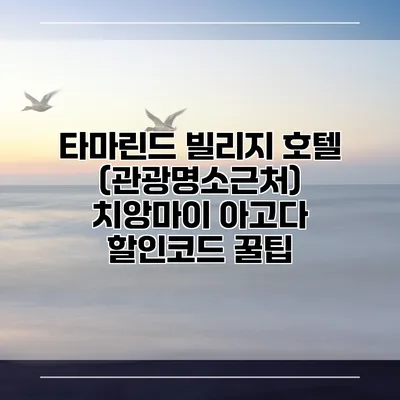 타마린드 빌리지 호텔 (관광명소근처) 치앙마이 아고다 할인코드 꿀팁