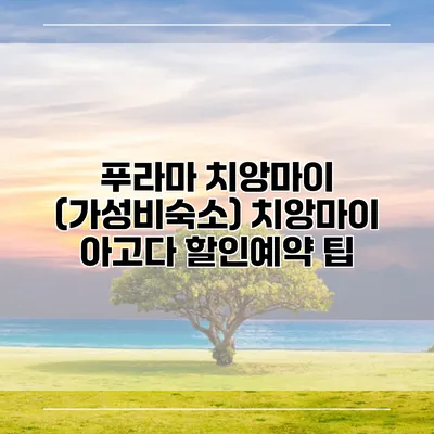 푸라마 치앙마이 (가성비숙소) 치앙마이 아고다 할인예약 팁