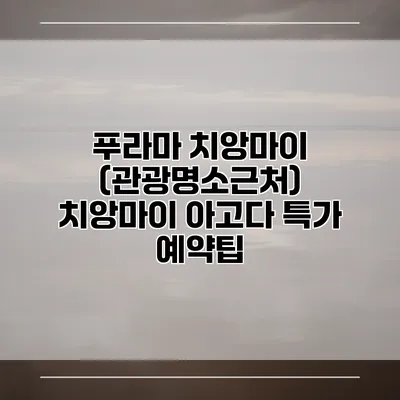 푸라마 치앙마이 (관광명소근처) 치앙마이 아고다 특가 예약팁