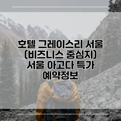호텔 그레이스리 서울 (비즈니스 중심지) 서울 아고다 특가 예약정보