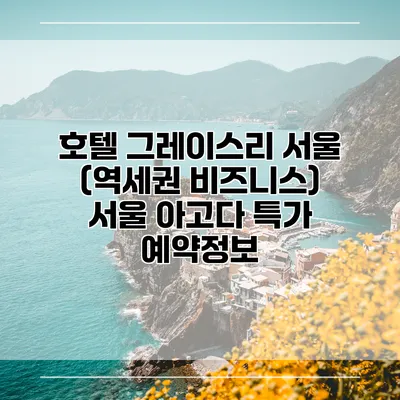 호텔 그레이스리 서울 (역세권 비즈니스) 서울 아고다 특가 예약정보