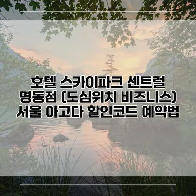 호텔 스카이파크 센트럴 명동점 (도심위치 비즈니스) 서울 아고다 할인코드 예약법