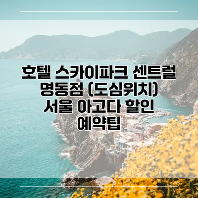 호텔 스카이파크 센트럴 명동점 (도심위치) 서울 아고다 할인 예약팁